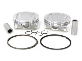 Std Pistons with 11.0:1 Compression Ratio. Fits Milwaukee-Eight 2017up with Big Bore 114ci to 124ci Engine. 