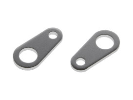 Micro Bullet Rear Turn Signal Mounting Brackets - Straight - Silver. 