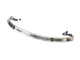 LED DRL Windshield Trim with Sequential Amber Turn, White Run & Smoke Lens - Chrome. Fits Touring 2014up. 