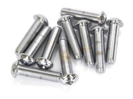 3/8-24 x 1-1/2in. UNF Polished Button Head Allen Bolts - Chrome. Pack 10. 