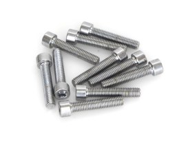 10-32 x 1in. UNF Polished Socket Head Allen Bolts - Chrome. Pack 10. 