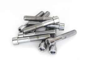 3/8-24 x 2-1/4in. UNF Polished Socket Head Allen Bolts - Chrome. Pack 10. 