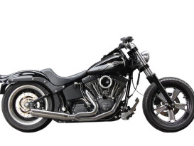 Low Cat 2-into-1 Exhaust - Chrome. Fits Softail 1986-2017 & Rocker 2008-2011. 