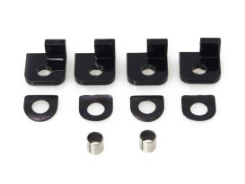 Footpeg Adapters - Black. Fits Earlier Style Footpegs to Softail 2018up. 