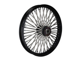 21in. x 2.15in. Mammoth Fat Spoke Front Wheel - Gloss Black & Chrome. Fits Mid Glide Dyna 2012-2017 & FX Softail 2018up. 
