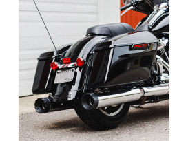 4-1/2in. Monarch Slip-On Mufflers - Chrome with Black End Caps. Fits Touring 2017up. 