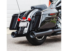 4-1/2in. Monarch Slip-On Mufflers - Black with Black End Caps. Fits Touring 1995-2016. 