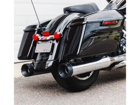 4-1/2in. Monarch Slip-On Mufflers - Chrome with Black End Caps. Fits Touring 1995-2016. 