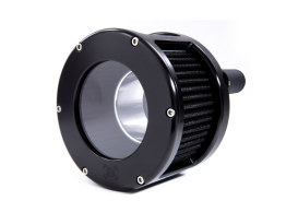BA Race Series Air Cleaner Kit - Black with Clear Cover. Fits Softail 2018up with Mid Mount Controls 
