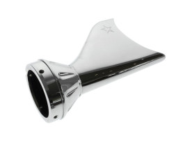 Sharktail Tip End Cap - Chrome. Fits 4in. Freedom Mufflers. 
