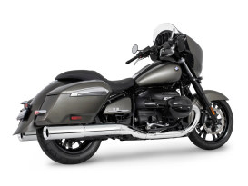4.5in. Two-Step Slip-On Mufflers - Chrome with Chrome Straight Cut Tips. Fits BMW R-18 B & R18 Transcontinental 2022up. 