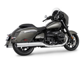 4.5in. Two-Step Slip-On Mufflers - Chrome with Black Straight Cut Tips. Fits BMW R-18 B & R18 Transcontinental 2022up. 