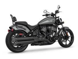 3.25in. Slip-On Mufflers - Black with Black Racing End Caps. Fits Indian Cruiser 2021up. 