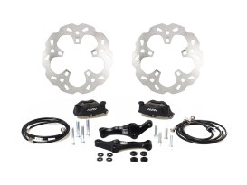 Wraith Oversize 330mm (13in.) Wave Lug Mount Rotor & Caliper Kit. Fits Touring 2014up with Factory Wheels Equipped With Spoke/Lug Mounted Rotors. 
