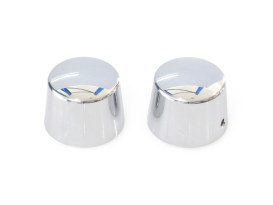 Front Axle Caps - Chrome. Fits Softail, Dyna, Touring & Sportster with 25mm Axle. 