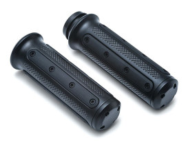 Heavy Industry Handgrips - Black. Fits H-D 2008up with Throttle-by-Wire. 