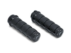 ISO Handgrips - Black. Fits H-D Models with Throttle Cable. 