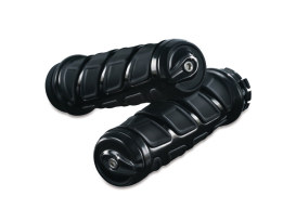 Kinetic Handgrips - Black. Fits Indian Scout 2015up & Victory Octane 2017up Models with 7/8in. Handle Bar. 