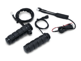 Heated ISO Handgrips - Black. Fits H-D 2008up with Throttle-by-Wire. 