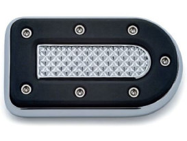 Heavy Industry Brake Pedal Pad - Chrome. Fits Touring 1983up, FL Softail 1986up  & Dyna Switchback 2012-2016. 