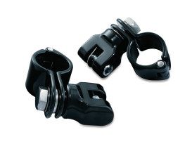 Footpeg Mnts with 1-1/4in. Magnum Quick Clamp - Black. 
