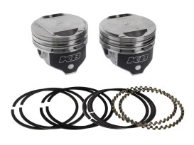 +.040in. Dome Top Pistons with 9.6:1 Compression Ratio. Fits Big Twin 1984-1999 with Evo Engine. 