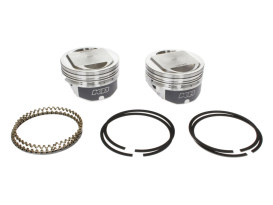 +.010in. Dome Top Pistons with 10.5:1 Compression Ratio. Fits Twin Cam 1999-2006 with Big Bore 88ci to 95ci Conversion. 