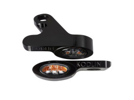 Elypse Under Perch DRL Turn Signals - Black. Fits Softail 2015up & Touring 2009up Models with Cable Clutch. 