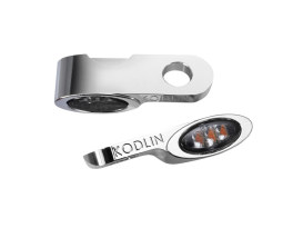 Elypse Under Perch DRL Turn Signals - Chrome. Fits Most Models with Cable Clutch. 