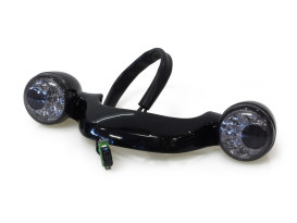 Gloss Black LED Rear Turn Signal Lightbar with Smoke Lenses. Fits Touring 2014up. 
