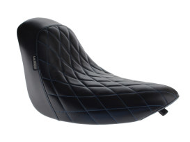 Bare Bones Solo Seat with Blue Diamond Stitch. Fits Softail 2006-2017 with 200 OEM Rear Tyre. 