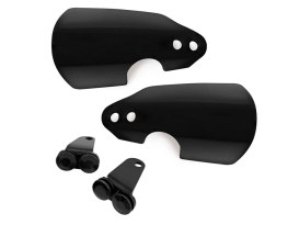 Handguards - Black. Fits Most Softail & Dyna 1996-2017 running OEM Front Indicators. 