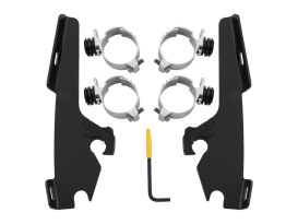 Black Batwing Fairing Trigger-Lock Mounting Hardware. Fits FX Softail 1984-2015 & Dyna Wide Glide 1993-2005. 
