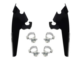 Black Batwing Fairing Trigger-Lock Mounting Hardware. Fits Dyna 2006-2017 & Street Bob 2018up. 