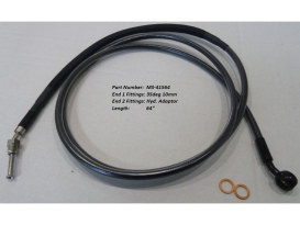 64in. Hydraulic Clutch Line with 10mm x 35 Degree Banjo - Black Pearl. Fits Touring & Softail 2013-2016 Models fitted with the Original H-D Hydraulic Clutch. 