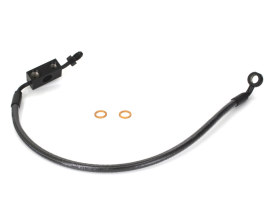 Stock Length Lower Front Brake Line - Black Pearl. Fits Sportster 2014-2021 with Single Front Disc Caliper. 