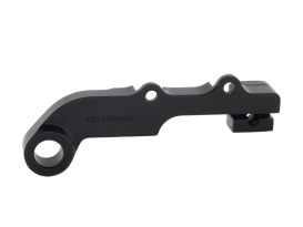 Right Hand Rear Caliper Mount - Black. Fits Touring & V-Rod 2008up Models with OEM 300mm Disc Rotor & when using Performance Machine 137x4B Caliper. 