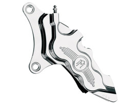 Left Hand Front 6 Piston Caliper - Chrome. Fits most Big Twin 1984-1999 & Sportster 1984-1999 Models with 11.5in. Disc Rotor. 