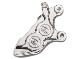 Right Hand Front 4 Piston Caliper - Chrome. Fits Softail 2015up, V-Rod 2006-2017, Touring 2008up & Sportster 2014-2021 