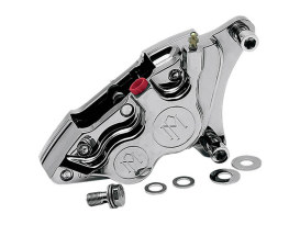 Left Hand Front 4 Piston Caliper - Polished. Fits many Big Twin & Sportster 1984-1999 Models with 11.5in. Disc Rotor. 