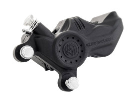 Left Hand Front 4 Piston Caliper - Black Ops. Fits Softail 2000-2014, Dyna 2000-2017, Touring 2000-2007 & Sportster 2000-2007 Models with 11.5in. Disc Rotor. 