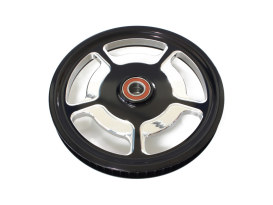 68 Tooth x 1in. wide Universal Cush Drive Pulley - Black Contrast Cut Platinum. 