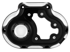 Clarity Clutch Release Cover - Black Contrast Cut. Fits Softail 2018up. 
