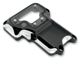 Clarity Transmission Top Cover - Black Contrast Cut. Fits 6Spd Twin Cam 2006-2017. 