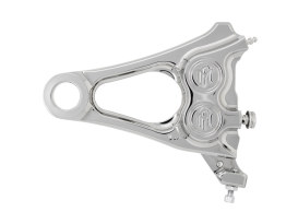 Right Hand Rear 4 Piston Caliper & Mounting Bracket - Chrome. Fits Softail 2018up 