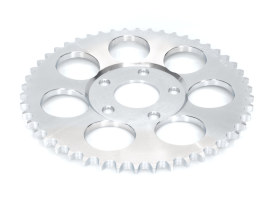 48 Tooth, 6mm Offset Rear Chain Sprocket - Silver Zinc. Fits Big Twin 1973-1999 & Sportster 1979-1981. 