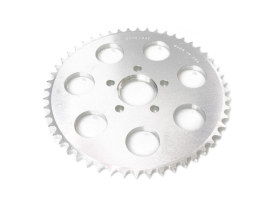 52 Tooth, Flat Alloy Rear Chain Sprocket - Silver. Fits Big Twin 1973up & Sportster 1982up. 