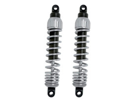 444 Series, 12in. Heavy Duty Spring Rate Rear Shock Absorbers - Chrome. Fits Dyna 1991-2017. 