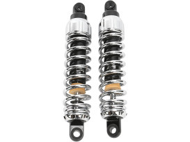 444 Series, 12.5in. Heavy Duty Spring Rate Rear Shock Absorbers - Chrome. Fits Dyna 1991-2017. 