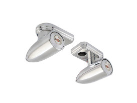 Bullet Pro Series Under Perch Turn Signals - Chrome. Fits most 1996up Hand Controls. 